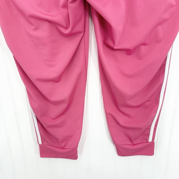 Adidas Pants Womens 3X Jogger Track Pant Bubblegum Pink Stripes Lounge Athletic - Picture 7 of 14
